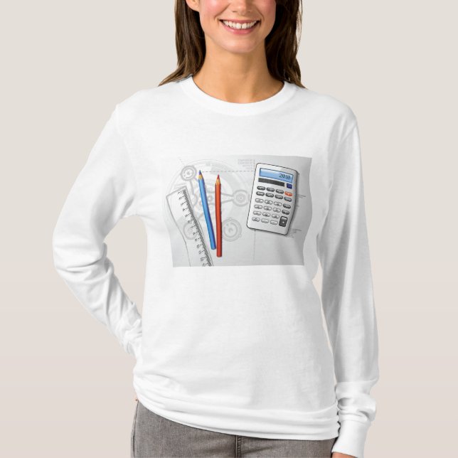 Camiseta Technical Drawing Office Supplies (Frente)