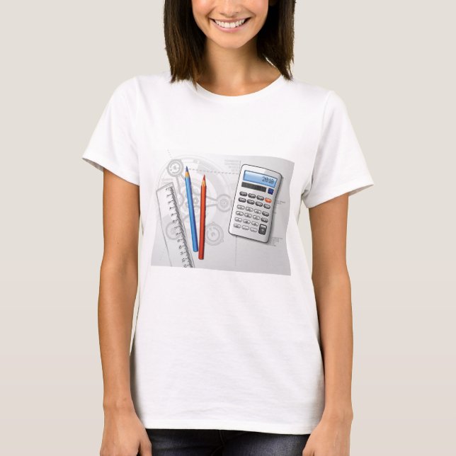 Camiseta Technical Drawing Office Supplies (Frente)