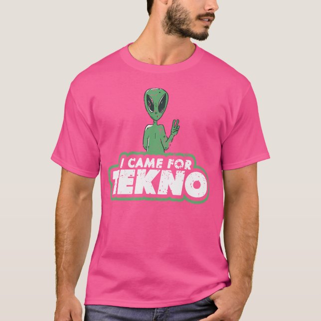Camiseta Techno Alienígena Sayings Edm Raving (Frente)