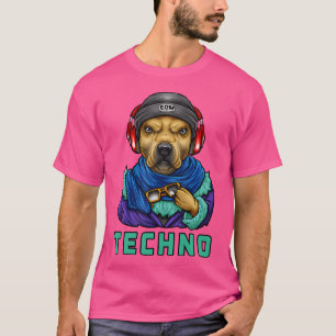 Camiseta Techno American Bulldog Dj Fones de ouvido Edm Mus