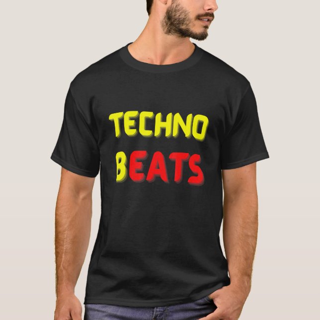 Camiseta TECHNO BEATS B EATS FOR Electronic Music Fans (Frente)