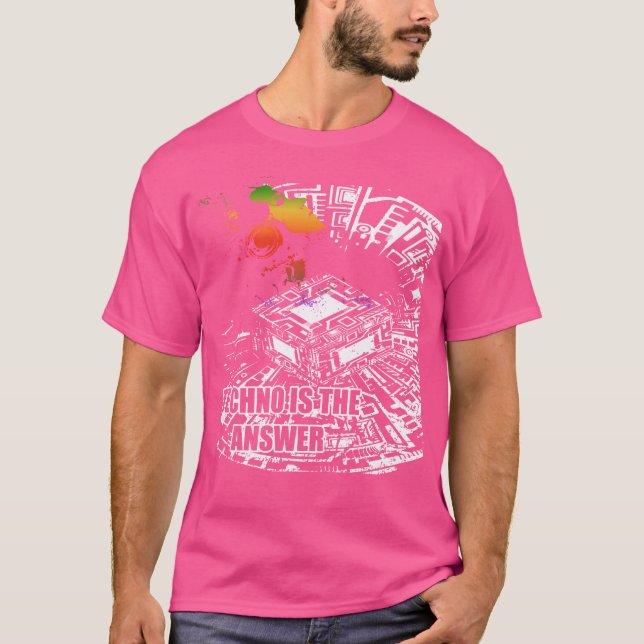 Camiseta Techno É A Resposta Música Electro Dança (Frente)