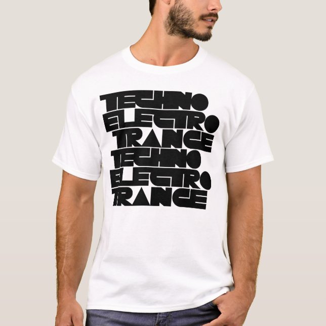 Camiseta Techno Electro Trance music (Frente)