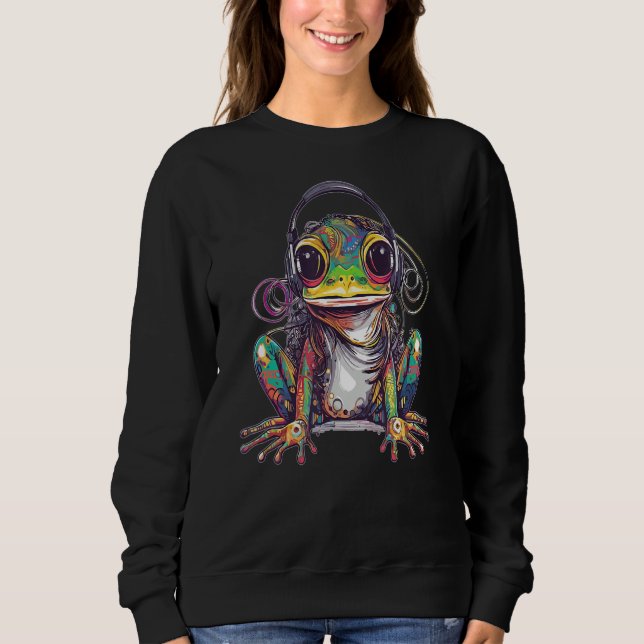 Camiseta Techno Frog DJ Summer Electronic Music Festival (Frente)
