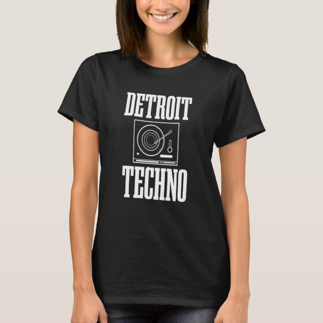 Camiseta Techno Music Vinyl Detroit Techno (Frente)