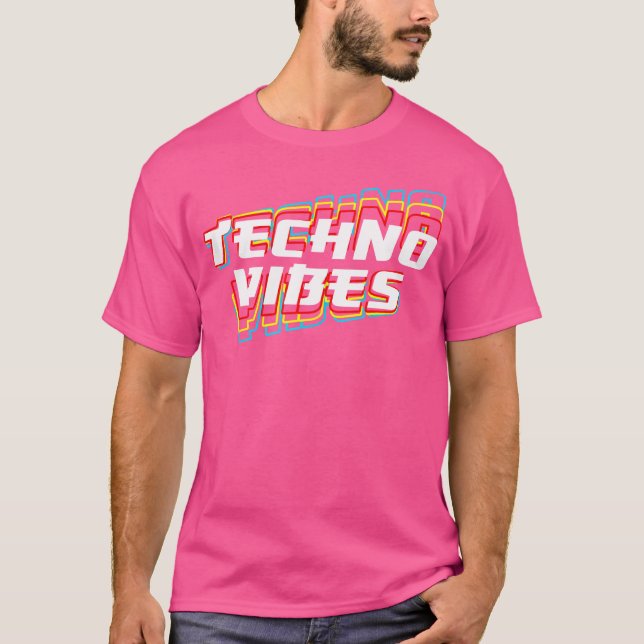 Camiseta Techno Vibes Raver Dj Festival Edm (Frente)