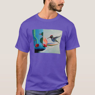 Camiseta Technobird - Beija-flor e justaposição tecno