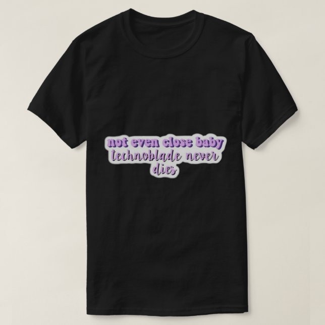 Camiseta Technoblade de cotação técnica nunca morre (Frente do Design)