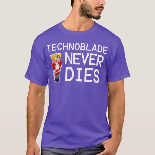 Camiseta Technoblades Never Dies Video Game Gaming Gamer bi (Frente)
