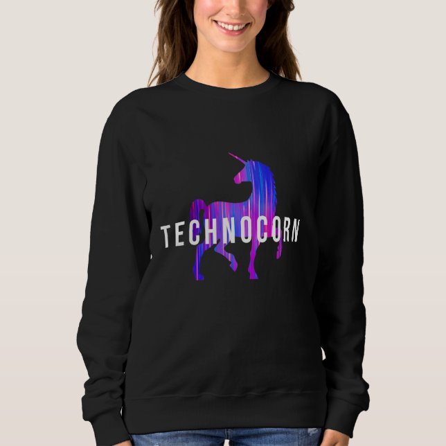 Camiseta Technocorn Techno Festival Rave Music DJ EDM Bass  (Frente)