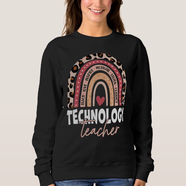 Camiseta Technology Teacher 100th Day Of School Funny Teach (Frente)
