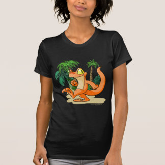 Camiseta Techo alaranjado em uma procura da ilha do