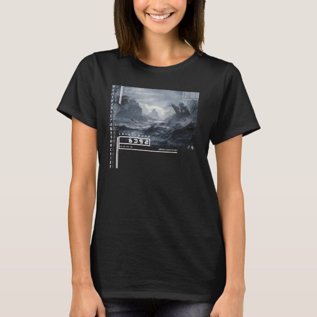 Camiseta Techwear Gótico Ninja Landscapes 6392 (Frente)