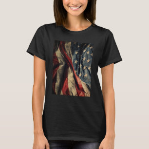 Camiseta Tecido Design de ancoragem de bandeira americana