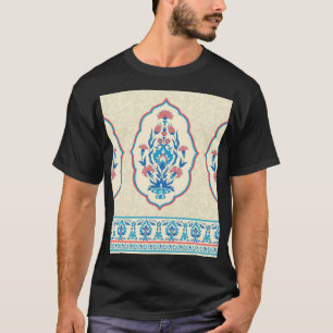 Camiseta Tecido Étnico Floral: Elegância Invisível