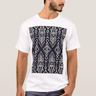 Camiseta Tecido Ikat bordado: Elegância Étnica.