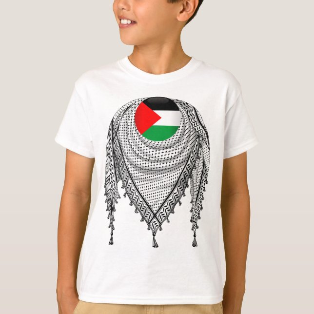 Camiseta Tecido Tradicional do Keffiyeh Scarf Palestino (Frente)