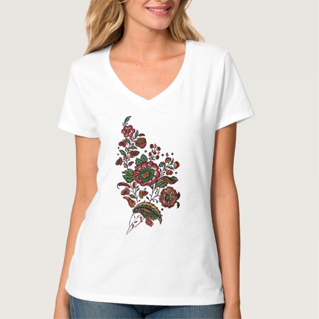 Camiseta Tecido Vintage Indian Cotton Chintz (Frente)