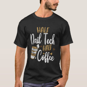 Camiseta Tecidos Nivais De Meio Café Com Meia-Unha De Tecno