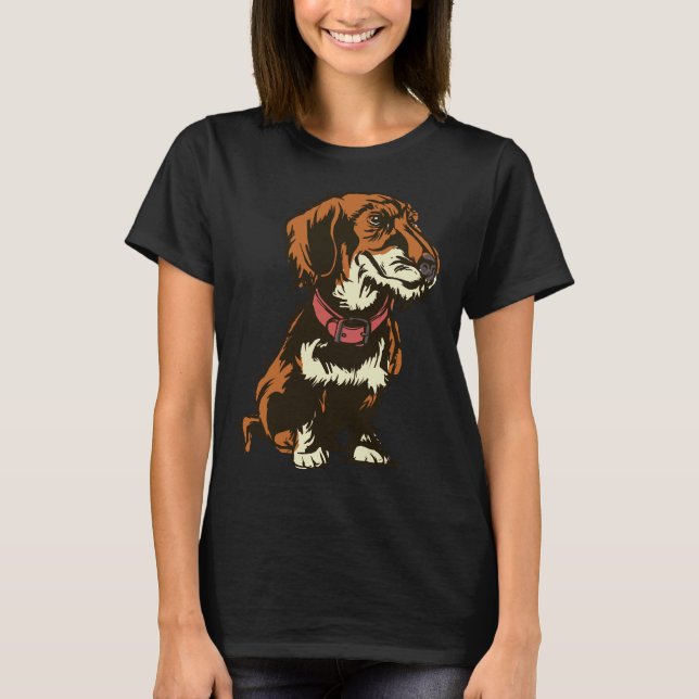 Camiseta Teckel Dachshund Motif (Frente)
