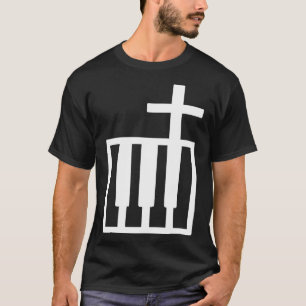 Camiseta Teclado De Banda Cristã E Músico Cruzado
