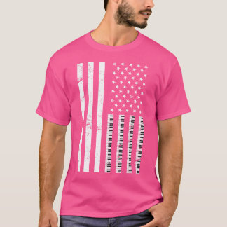 Camiseta Teclado De Pianista Música Clássica Bandeira Dos E