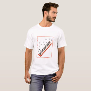 Camiseta Teclado de Piano Retro nova