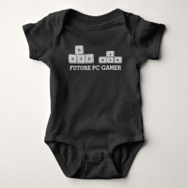 Camiseta Teclado futuro do bebê WASD do Gamer do PC
