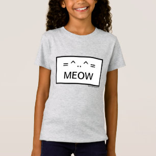 Camiseta Teclado MEOW Personagens Gato Kid's