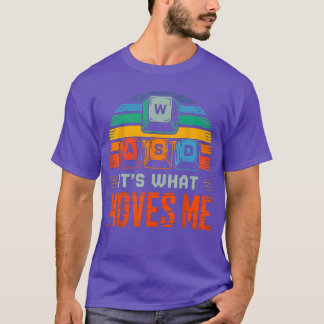 Camiseta Teclado para Jogos WASD É o que me Move PC Gamer D