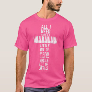 Camiseta Teclado Pianista do Professor Piano atravessa Jesu