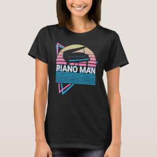 Camiseta Teclado Piano Man Piano Retro