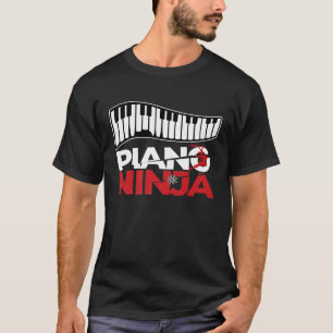 Camiseta Teclado Piano Ninja Musical Lover Pianista Engraça