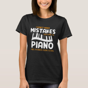 Camiseta Teclado Piano Pianista Funny Player Teclado Pianis