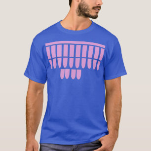 Camiseta Teclado rosa-rosa-forte do Tribunal de Grins