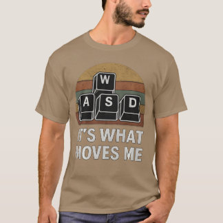 Camiseta Teclas de Jogo WASD Design de Computador Divertido
