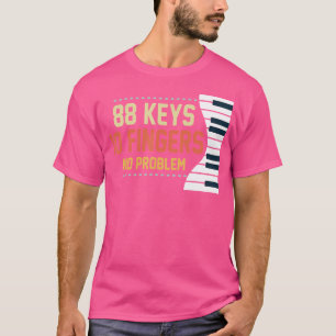 Camiseta Teclas de Piano Infantil Músico Divertido