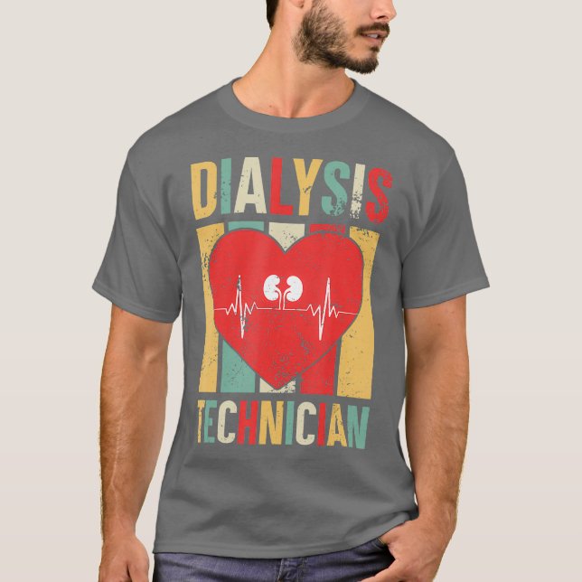 Camiseta Técnica De Diálise Retro-Coração Nefrologia Tech (Frente)