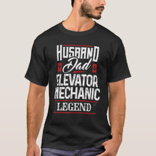 Camiseta Técnica De Legenda Mecânica Do Elevador Do Pai De 