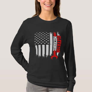 Camiseta Técnica de Manutenção Mecânica do Elevador com Êxi
