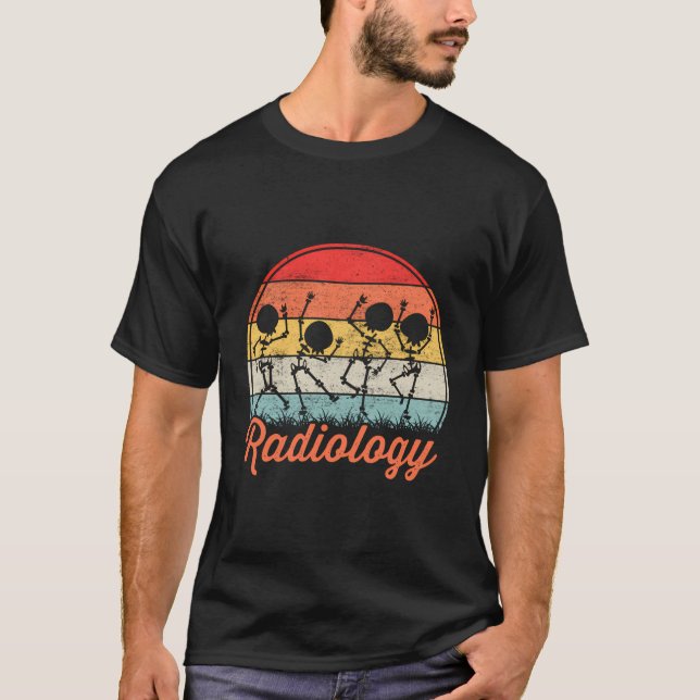 Camiseta Técnica de Radiologia do Esqueleto de Dança Engraç (Frente)