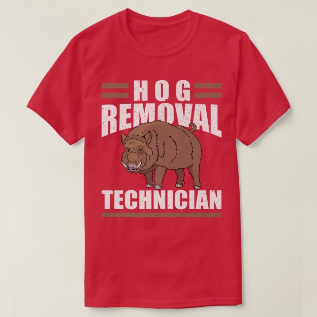 Camiseta Técnica de Remoção de Porcos EUA Pig Slayer Premiu (Frente do Design)