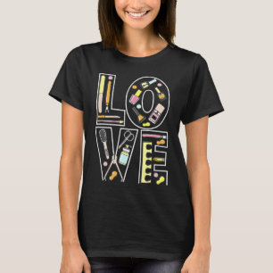 Camiseta Técnica de Unhas Amor Manicure Artista Mulher Unha