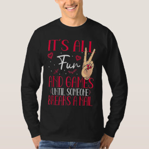 Camiseta Técnica de Unhas Manicure Artista Mulher Polida Té