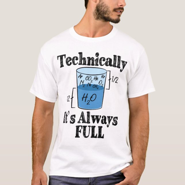 Camiseta Tecnicamente, é sempre ciência engraçada de Cheio (Frente)