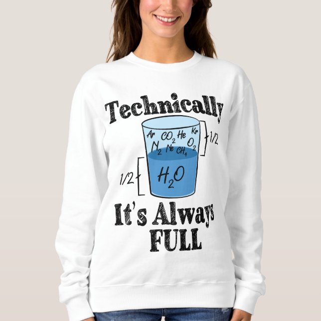 Camiseta Tecnicamente, é sempre ciência engraçada de Cheio (Frente)