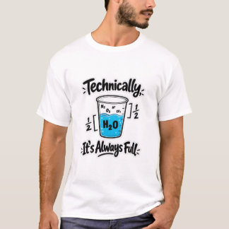 Camiseta Técnicamente Está Sempre Cheio Citação Divertida d