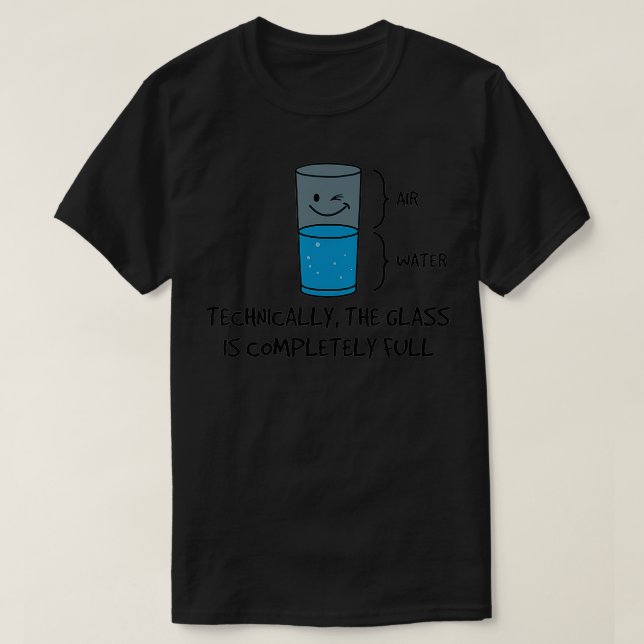Camiseta Tecnicamente, O Vidro É Uma Citação Científica Eng (Frente do Design)