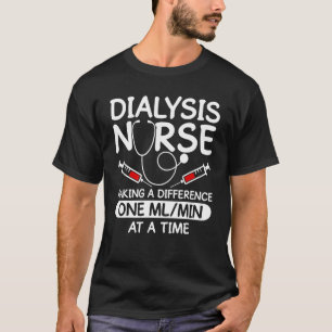 Camiseta Técnicas de Diálise Homens Mulheres Enfermagem Eng