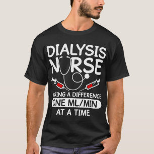 Camiseta Técnicas de Diálise Homens Mulheres Enfermagem Eng